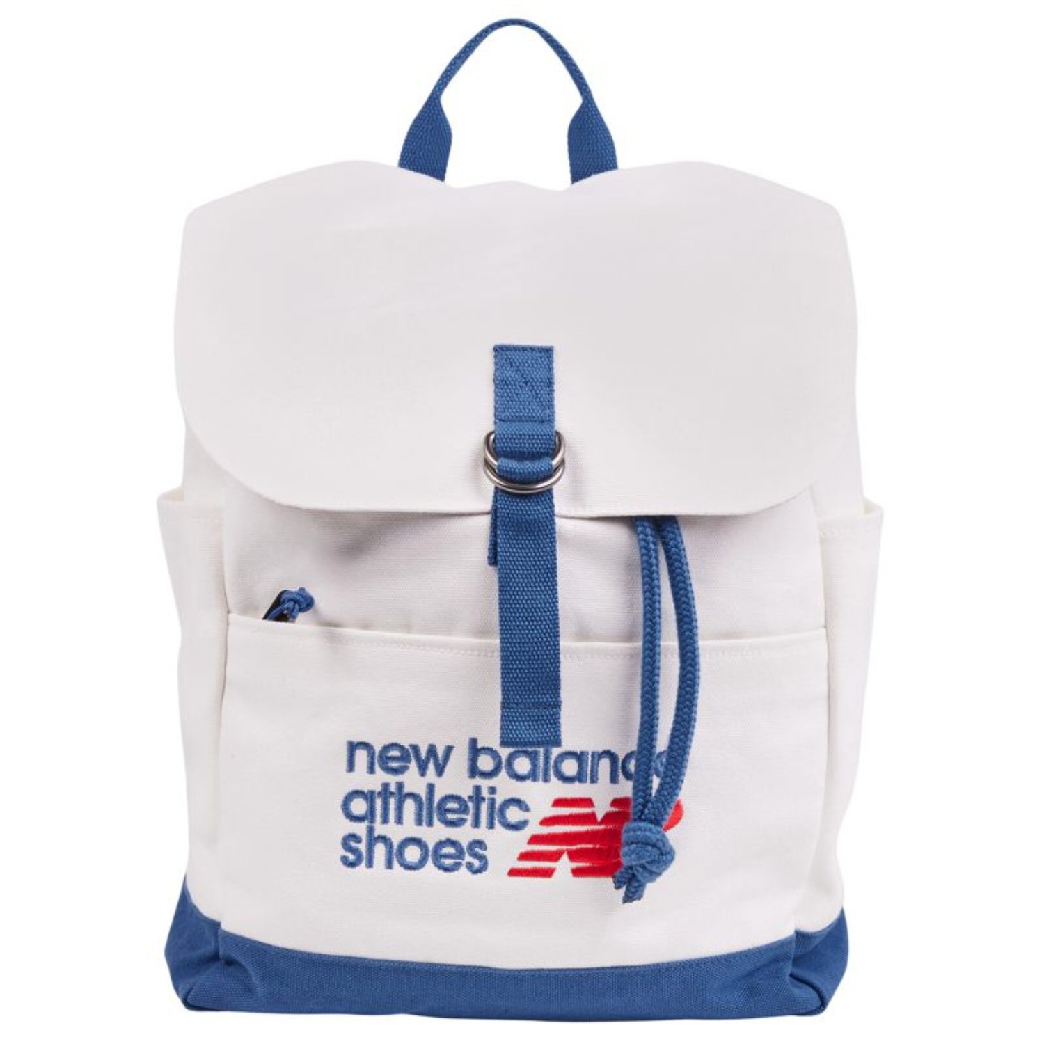 Canvas Backpack rucksack, canvas, weiß, blau, drawstring