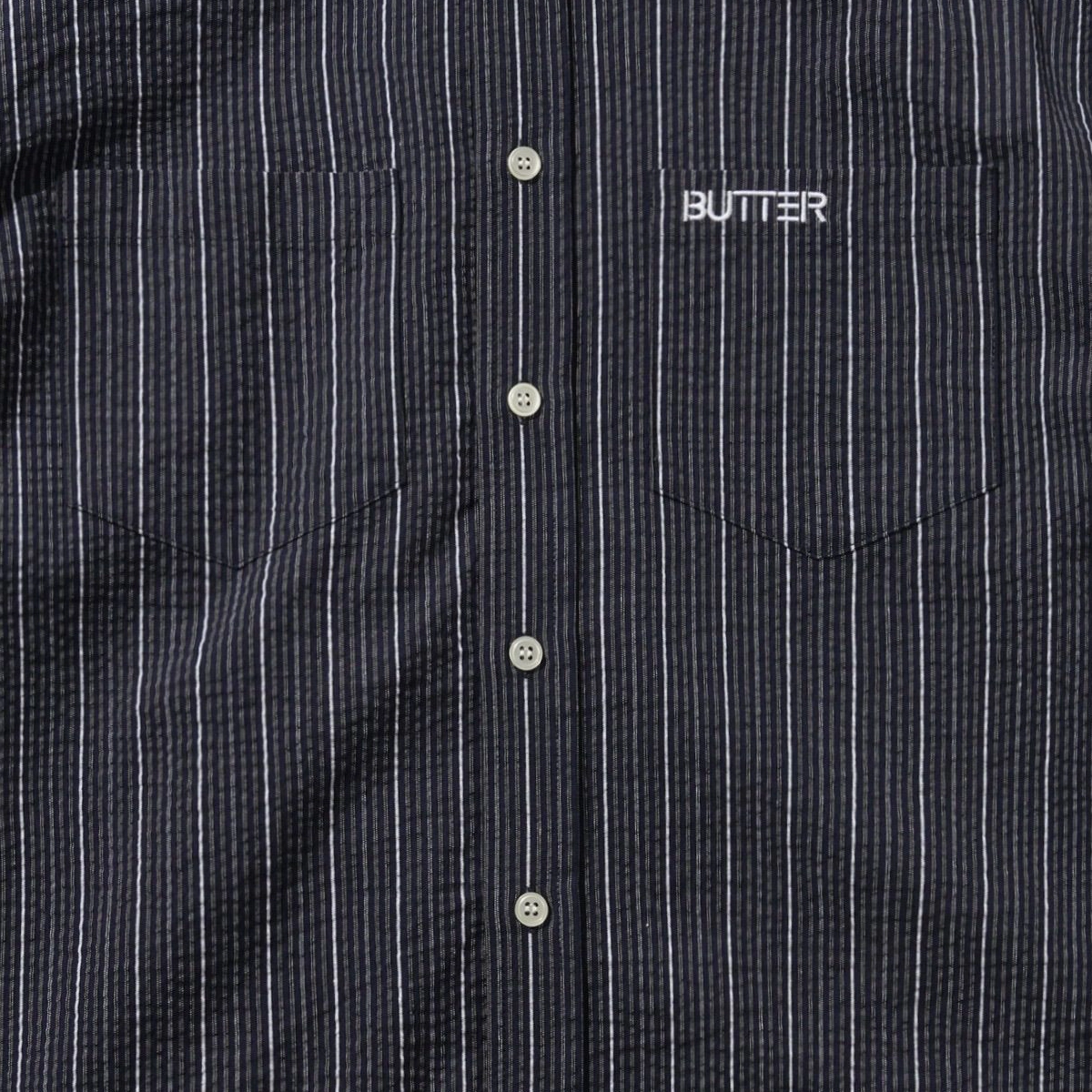 shirt, gestreift, Hemd, Brusttasche, Logo-Stickerei