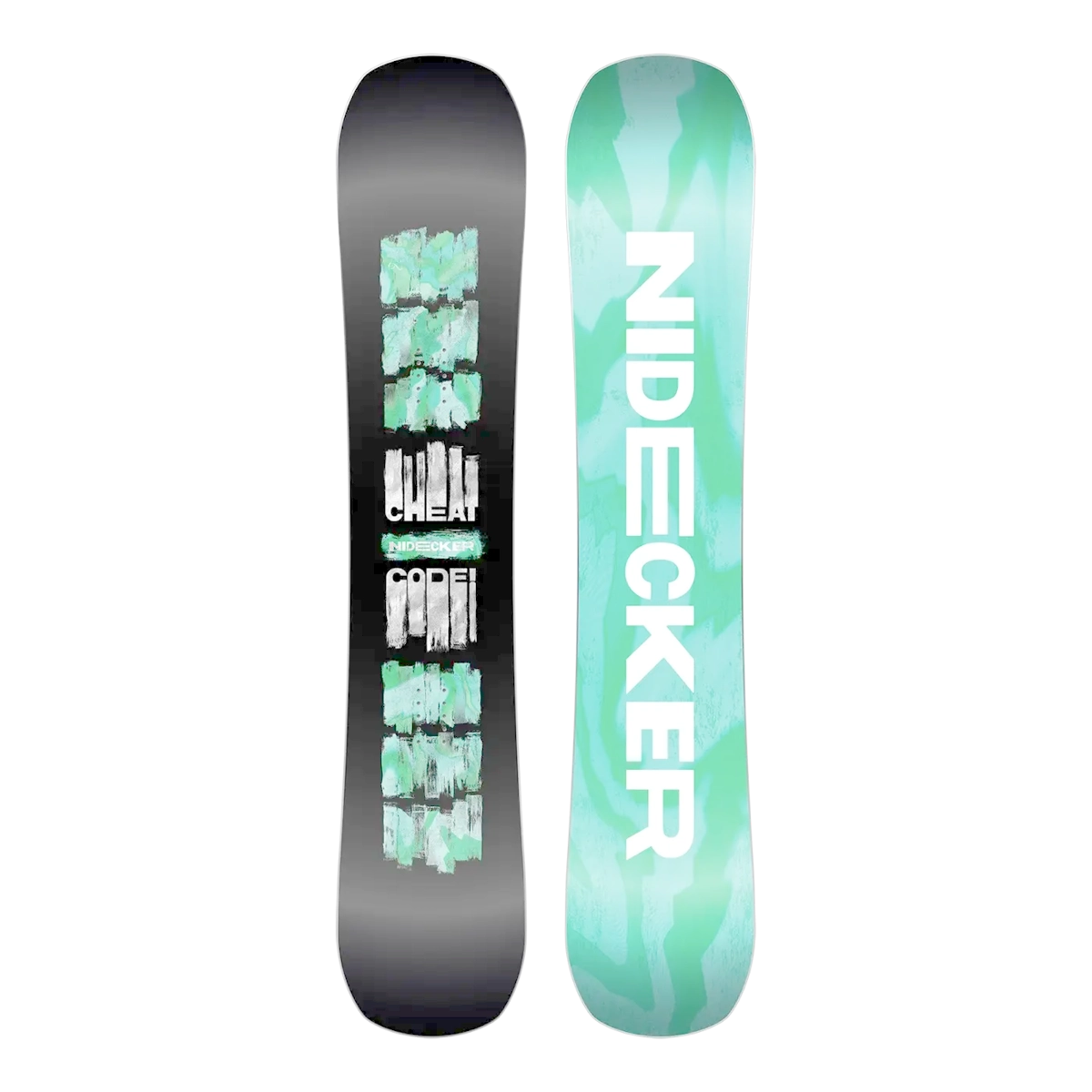 Cheat Code Women Snowboard, graphisme, vert, noir, planche, snowboard, planche, graphisme, vert, noir