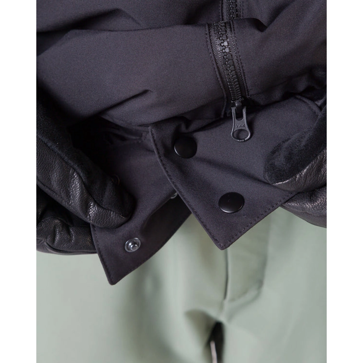 Jacke, Reißverschluss, Knöpfe, Lederhandschuhe, winddicht, Reißverschluss, Knopf, Jacke, Leder, Schwarz