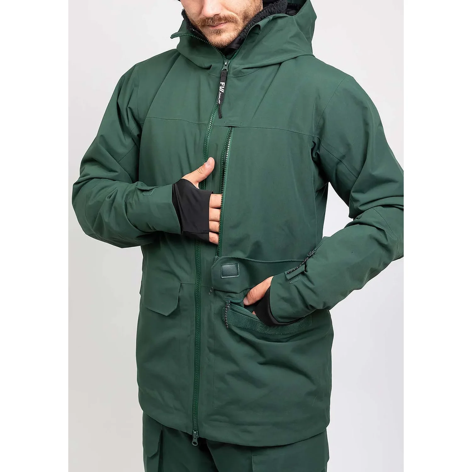 Catalyst Insulated 2L Veste pour homme, veste d'hiver, vert foncé, capuche, doublure en polaire