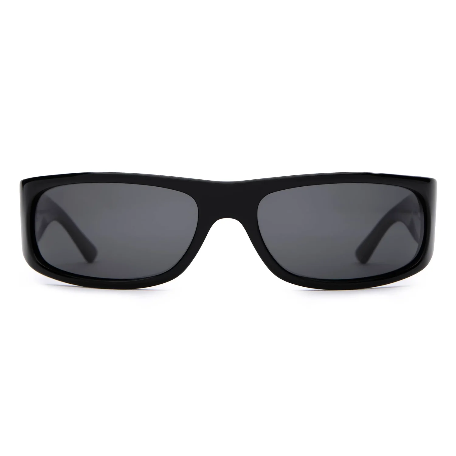 The Speed Charm Polarized Sonnenbrille, schwarzer Rahmen, dunkle Gläser, rechteckige Form
