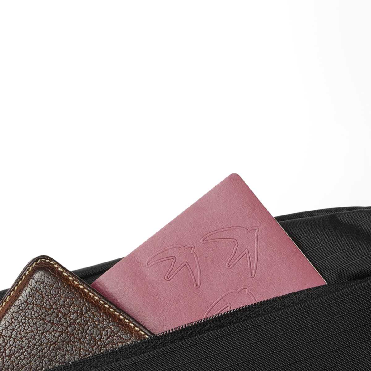 Roamer Pro 6L wallet, cardholder, pink, braun, Reißverschluss