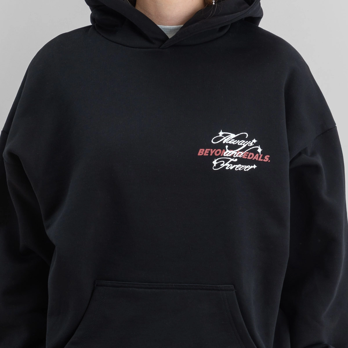 Forever Hoodie sweat à capuche, noir, logo, poches, pull