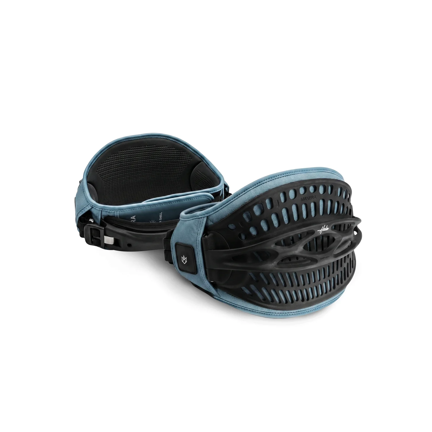 Halo Harness V2 Kitesurf-Trapez, Hüfttrapez, Schwarz, Blau, Gepolstert