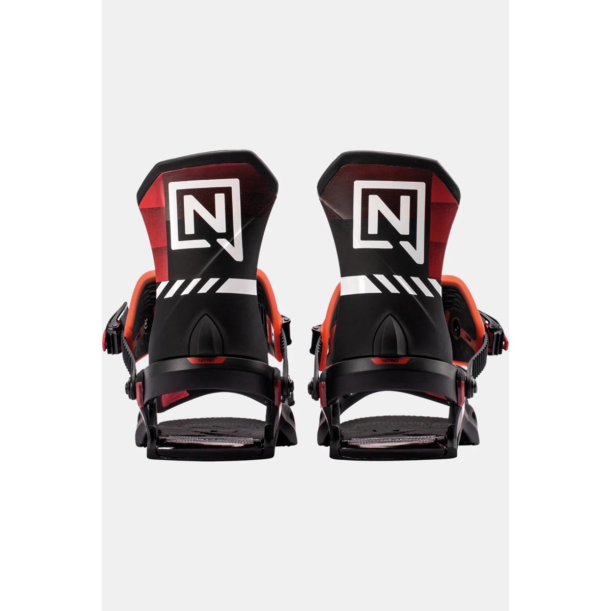 Team Pro Schuhbindungen, Snowboardbindung, Winterbindung, Rot-schwarz, NITRO, Snowboard-Bindungen, Verstellbare Bindungen, Schwarzrot Akzente, Highback-Design, Platten-Hebel