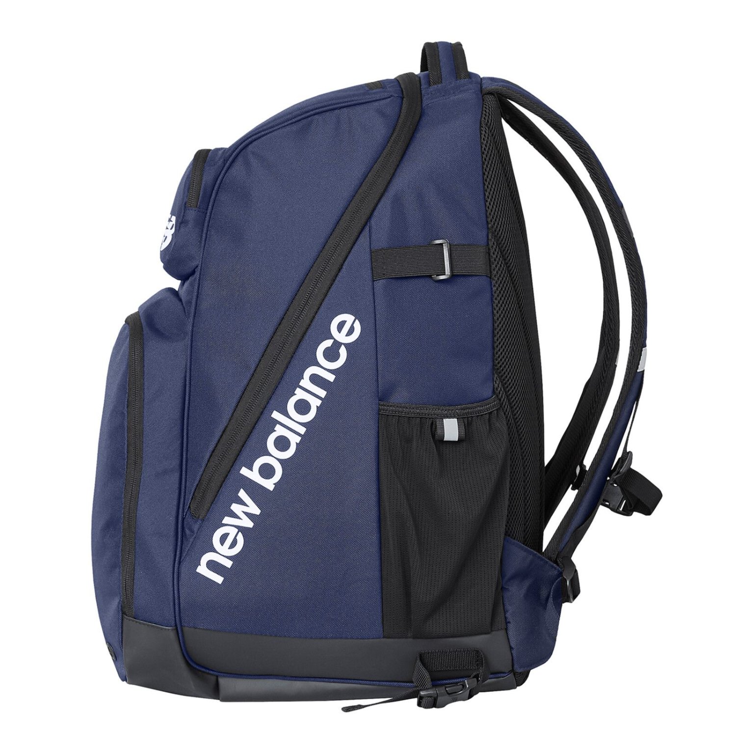 Sac à dos, bleu marine, cartable, poches latérales, surface sans logo