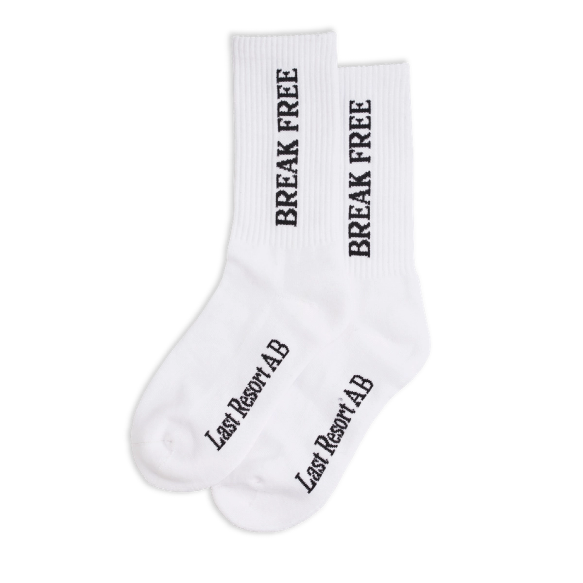Socken, Sockenpaar, Kissenfreier, Textdruck, Last Resort AB
