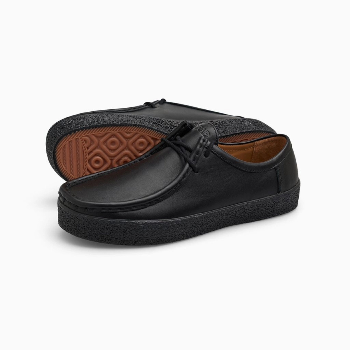 VM006 Moc MT leder, schuhe, slipper, gummisohle, dunkel
