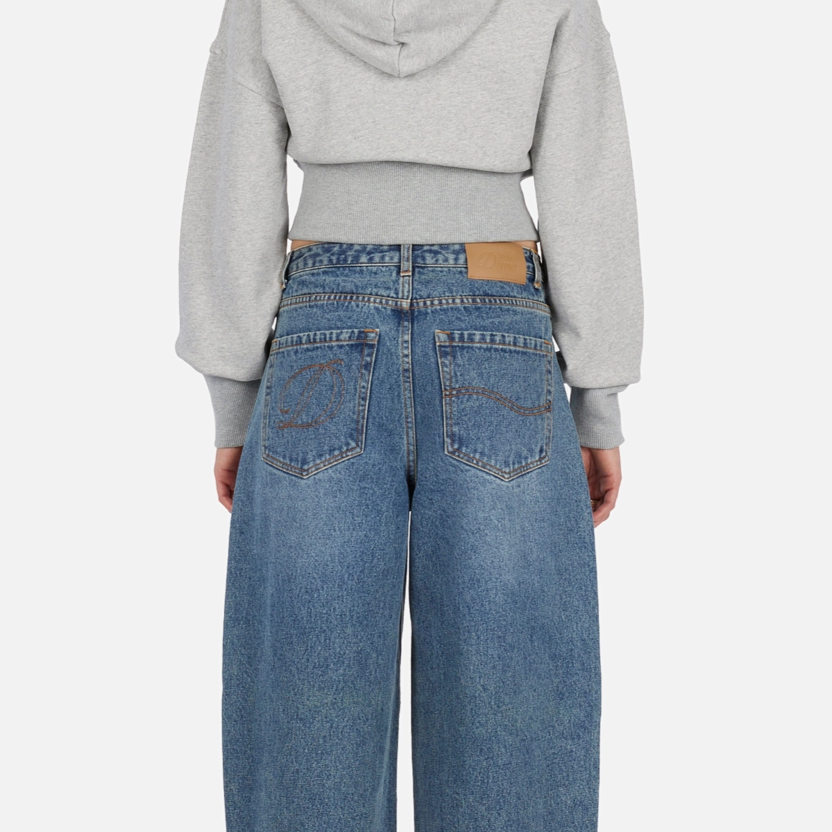  Jeans, Denim, Blue jeans, Back view, High-waist