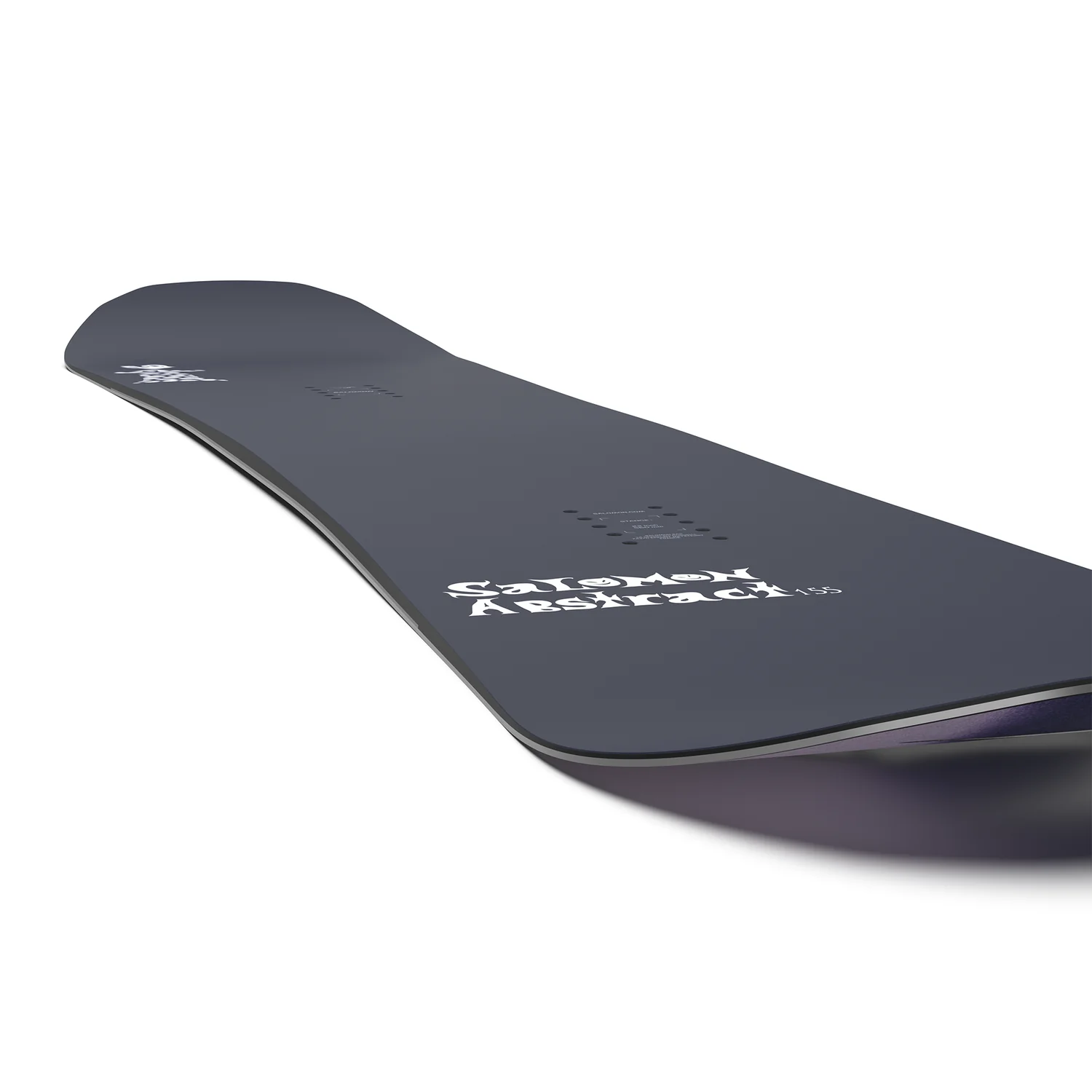 Abstract Surfboard, Shortboard, Dunkelgrau, Grafiklogo, Wellen-Gravur, Snowboard, Anthrazit, Freestyle-Board, Rocker-Profil, Grafikdruck