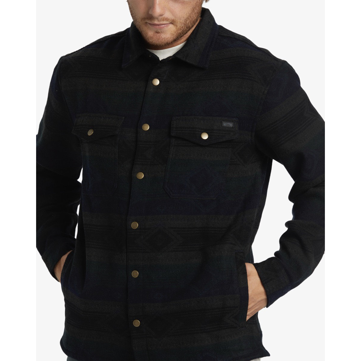 Lodge Jacket Chemise, manches longues, manteau, veste, robe, chemise