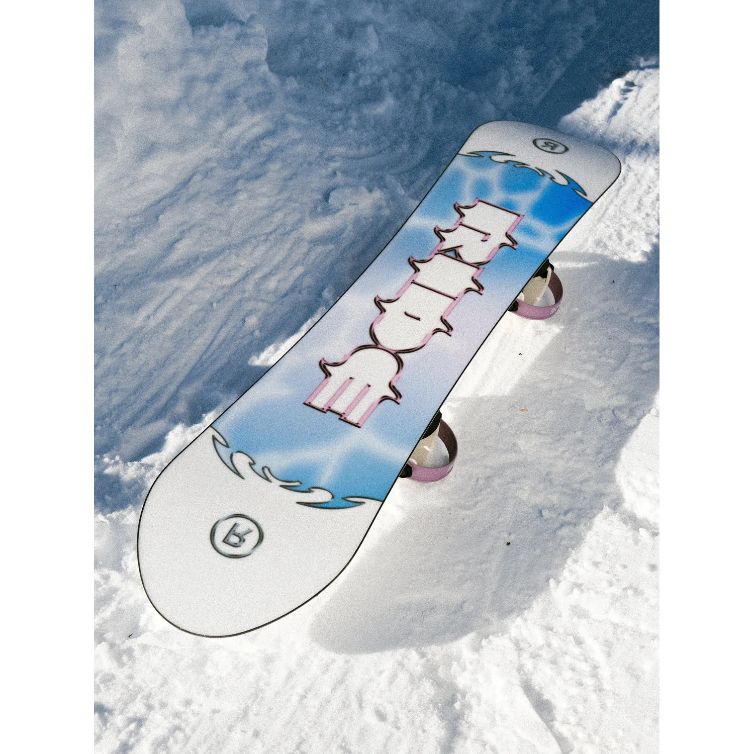 Snowboard, Blau-weiß, Grafikdesign, Rosa Bindungen
