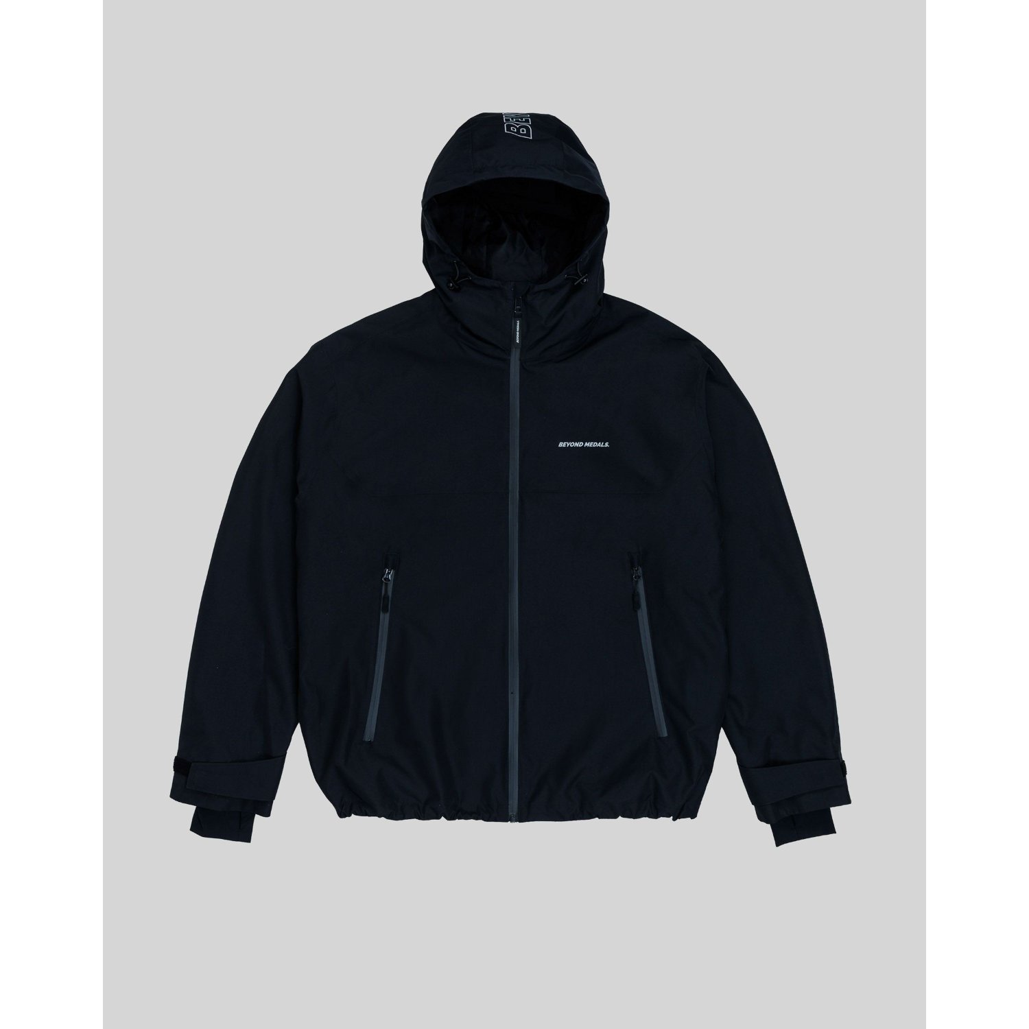 Park Jacket Hoodie, Jacket, Windbreaker, Dunkelblau, Reißverschlusstaschen