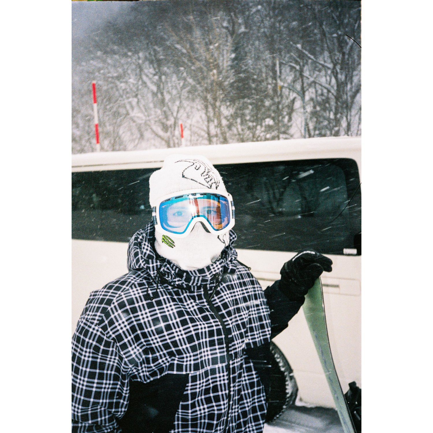 Winter, Goggles, Maske, Jacke, Snowboard