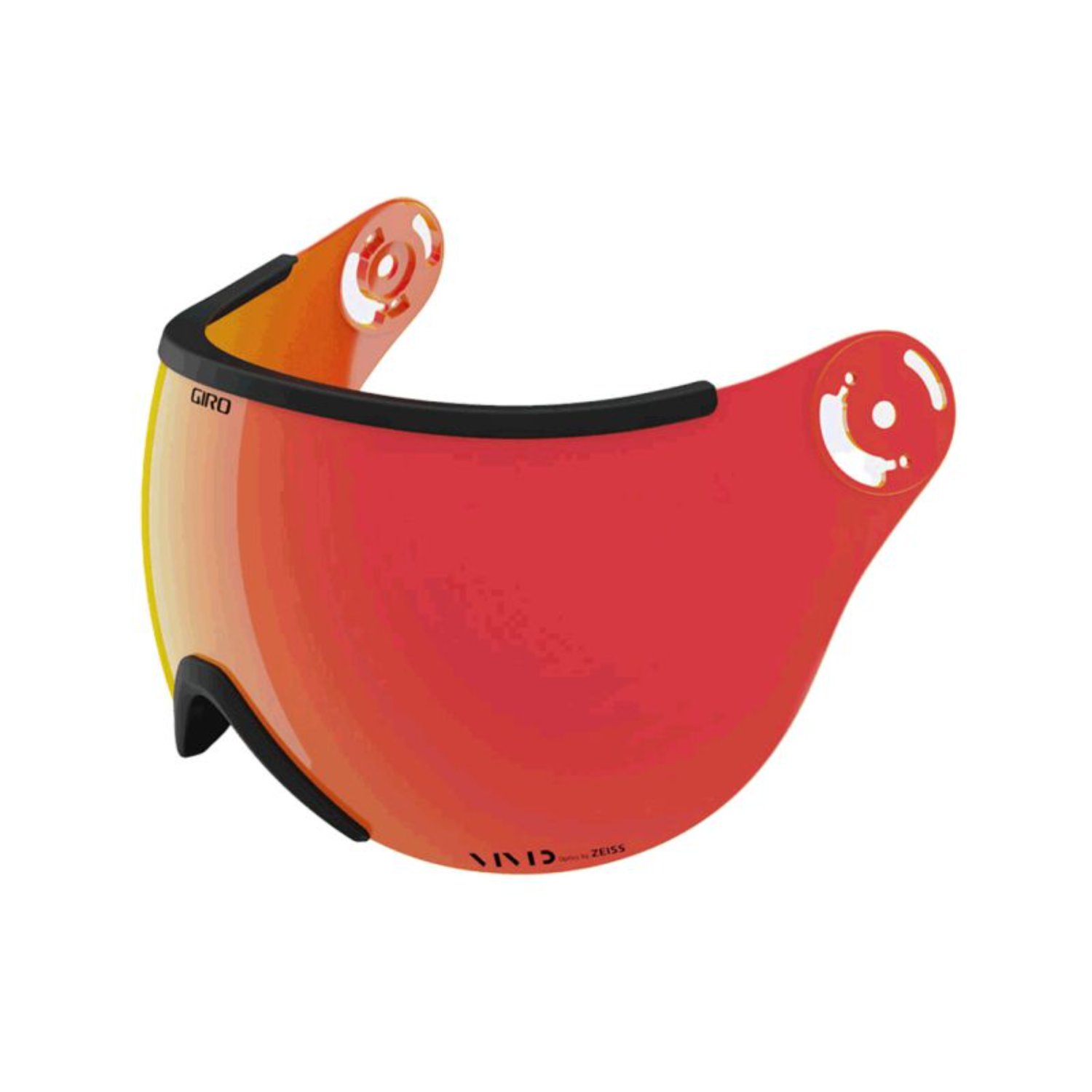 Schutzbrille, Visier, Rot-orange, Gleitschutz, Polarisiert