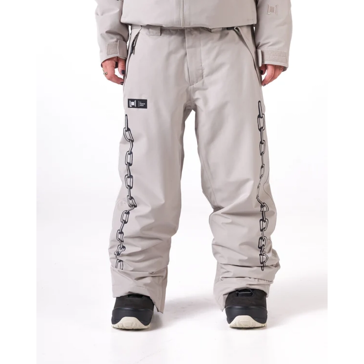 Chroma W's Pant Hose, Ketten, Beinkleid, Grau, Reißverschluss, Schneehose, Skihose, Kettenmuster, Grau, Wasserabweisend
