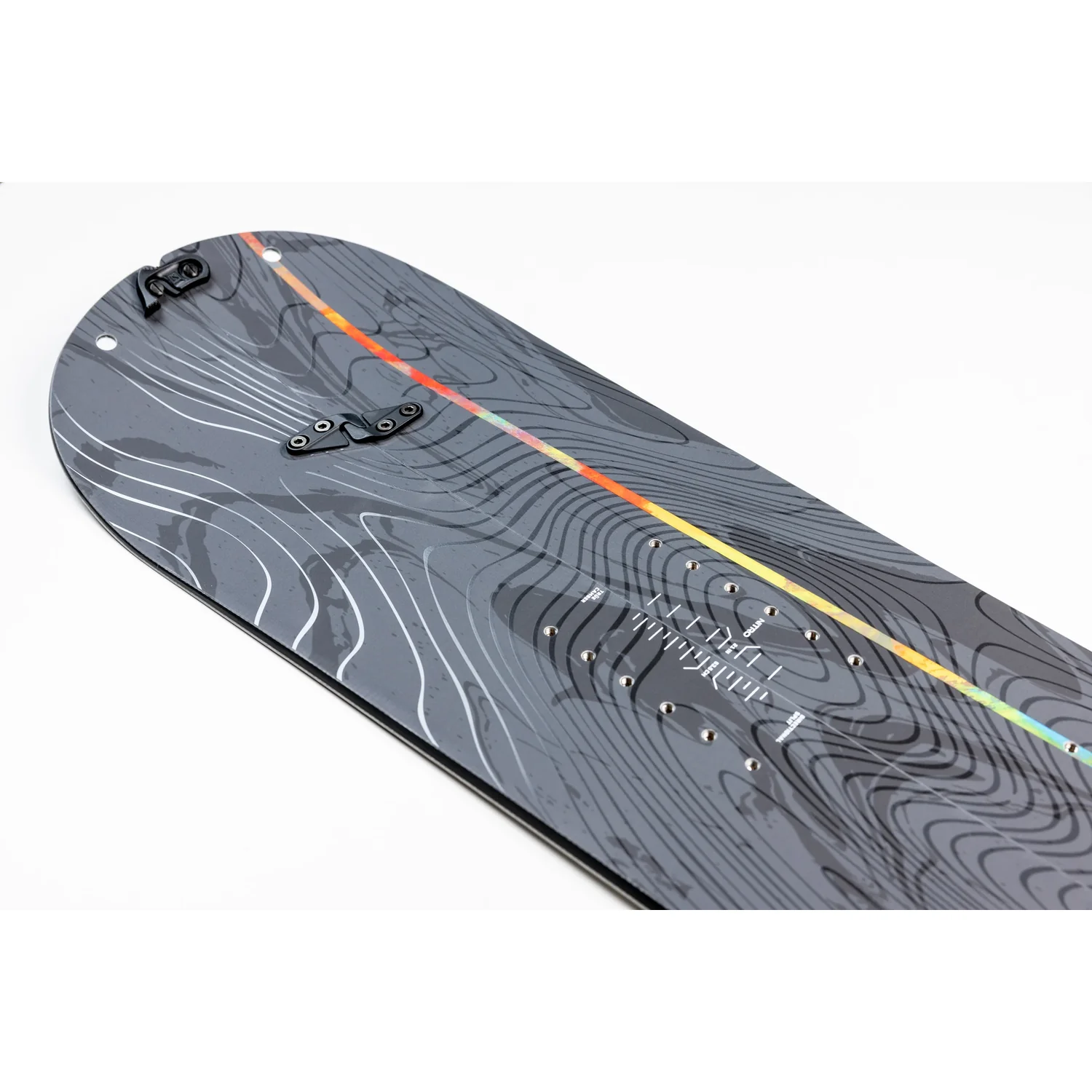 Alternator FX Splitboard, Dunkelgrau, Konturenmuster, Holografischer Streifen, Bindungseinsätze