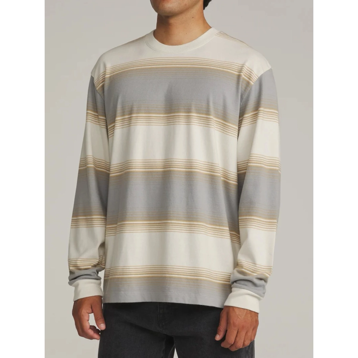 Sunset Box Fit LS Tee Pullover, Longsleeve, Streifen, Rundhals, Streifenmuster