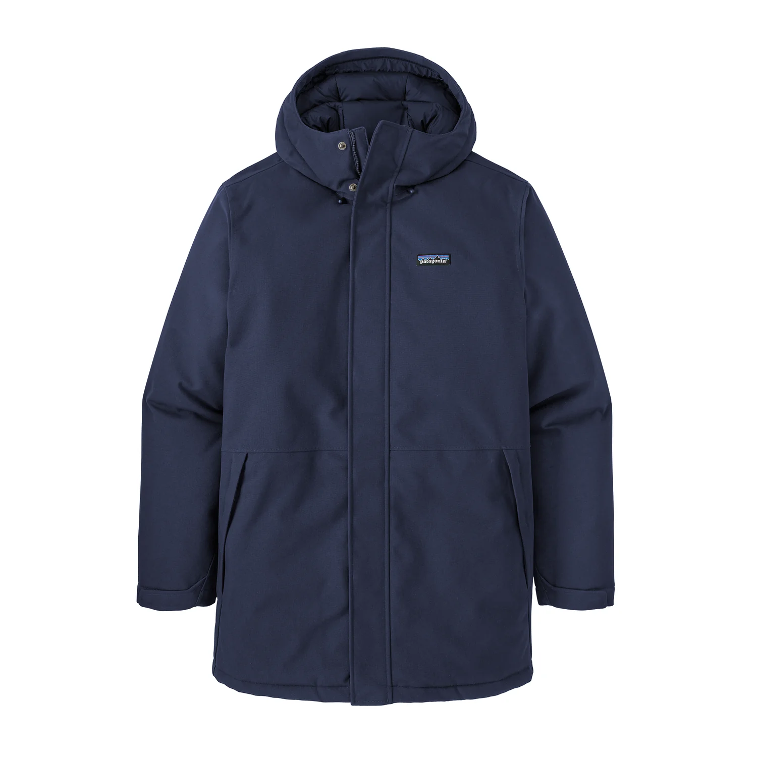M's Lone Mountain Parka Veste d'hiver, capuche, bleu foncé, doublure matelassée, patte de boutonnage