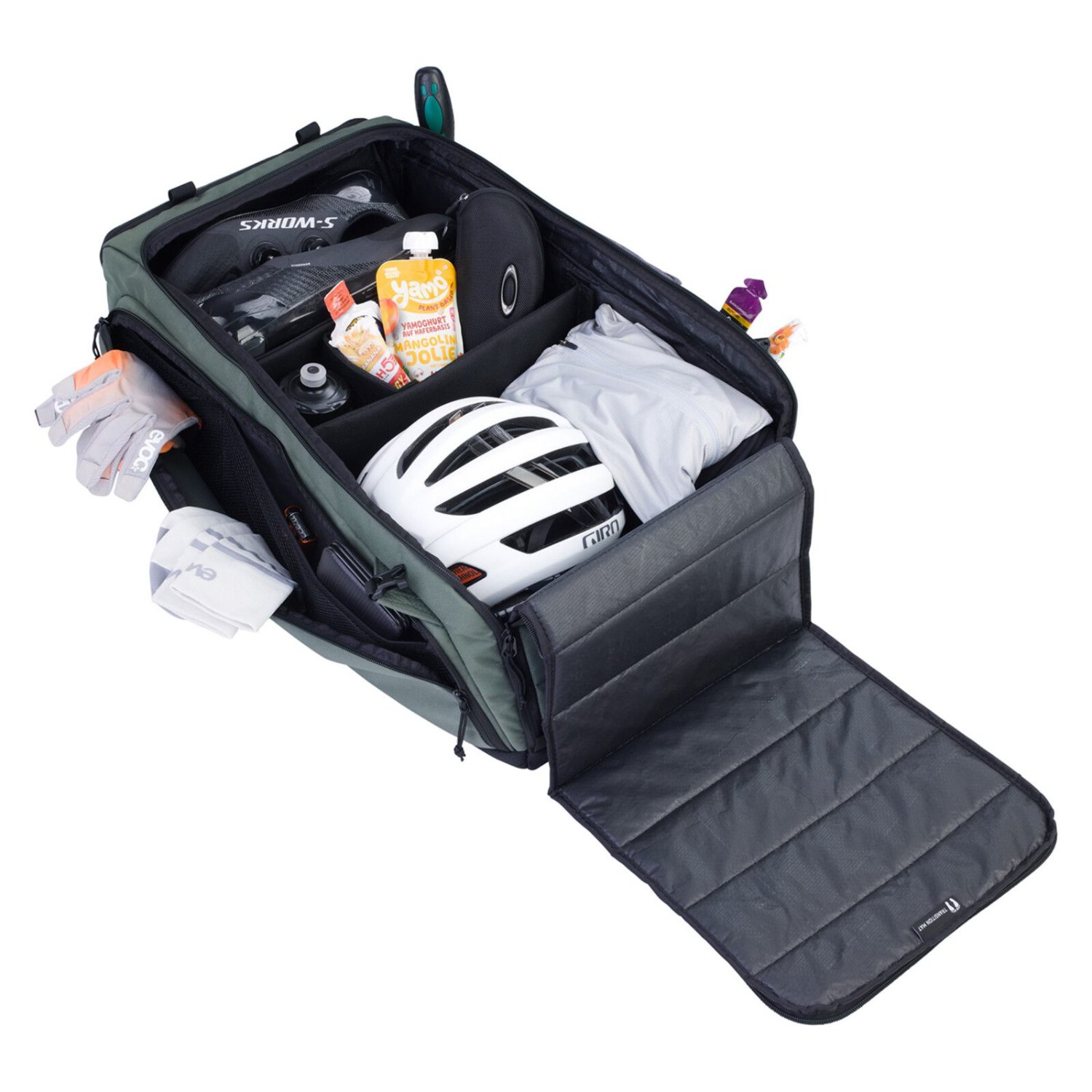 Fahrradrucksack, Helmfach, Getränkehalter, Gepäcksystem, Reiseaufnahme