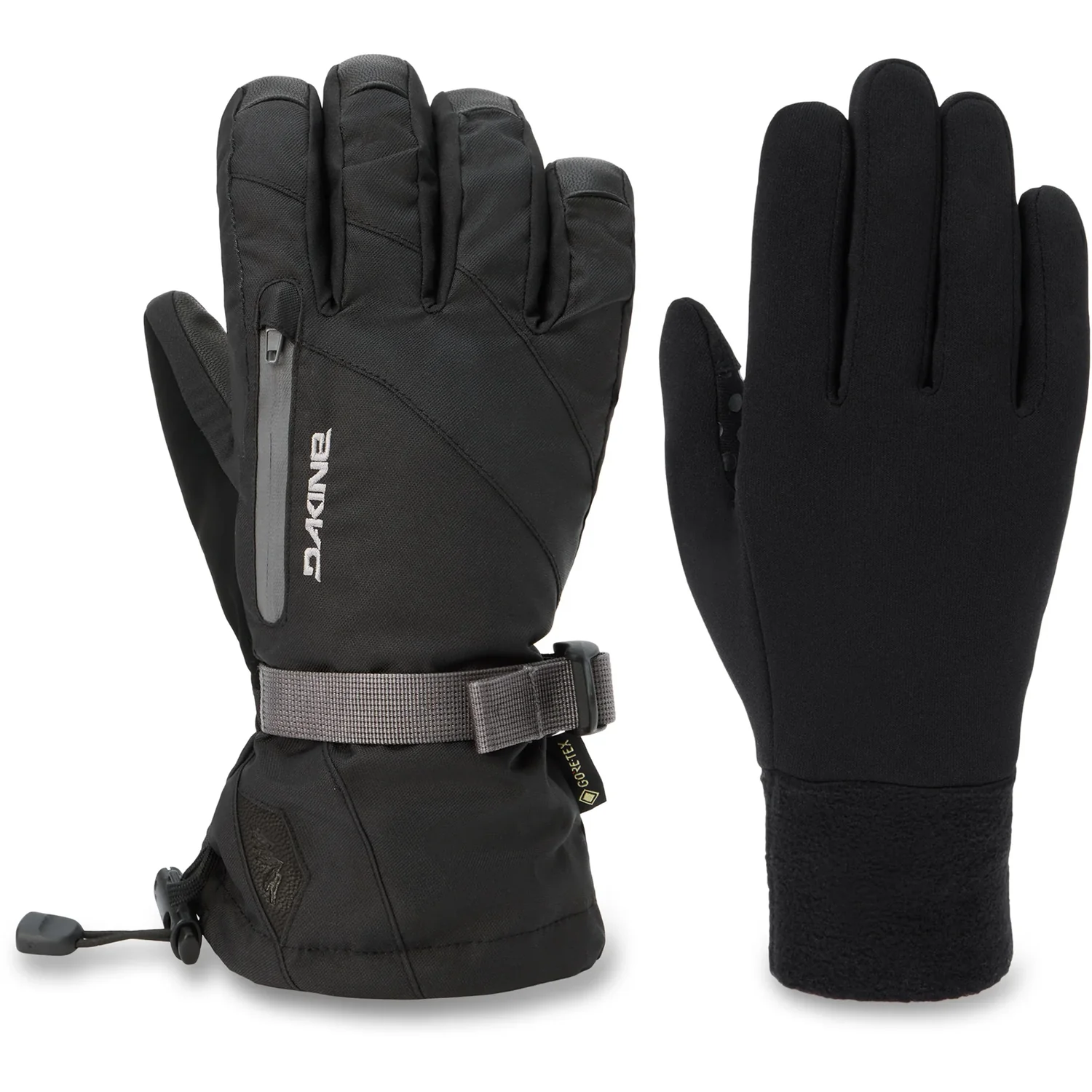 W Sequoia 2.0 Leather DLX G-Te Skihandschuhe, schwarz, GORE-TEX, Fünf Finger, Handgelenkriemen