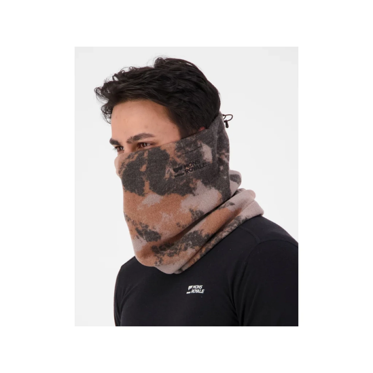 Pileup Fleece Neckwarmer Schal, Schalmaske, Tuch, Kaltechnik, Patchwork