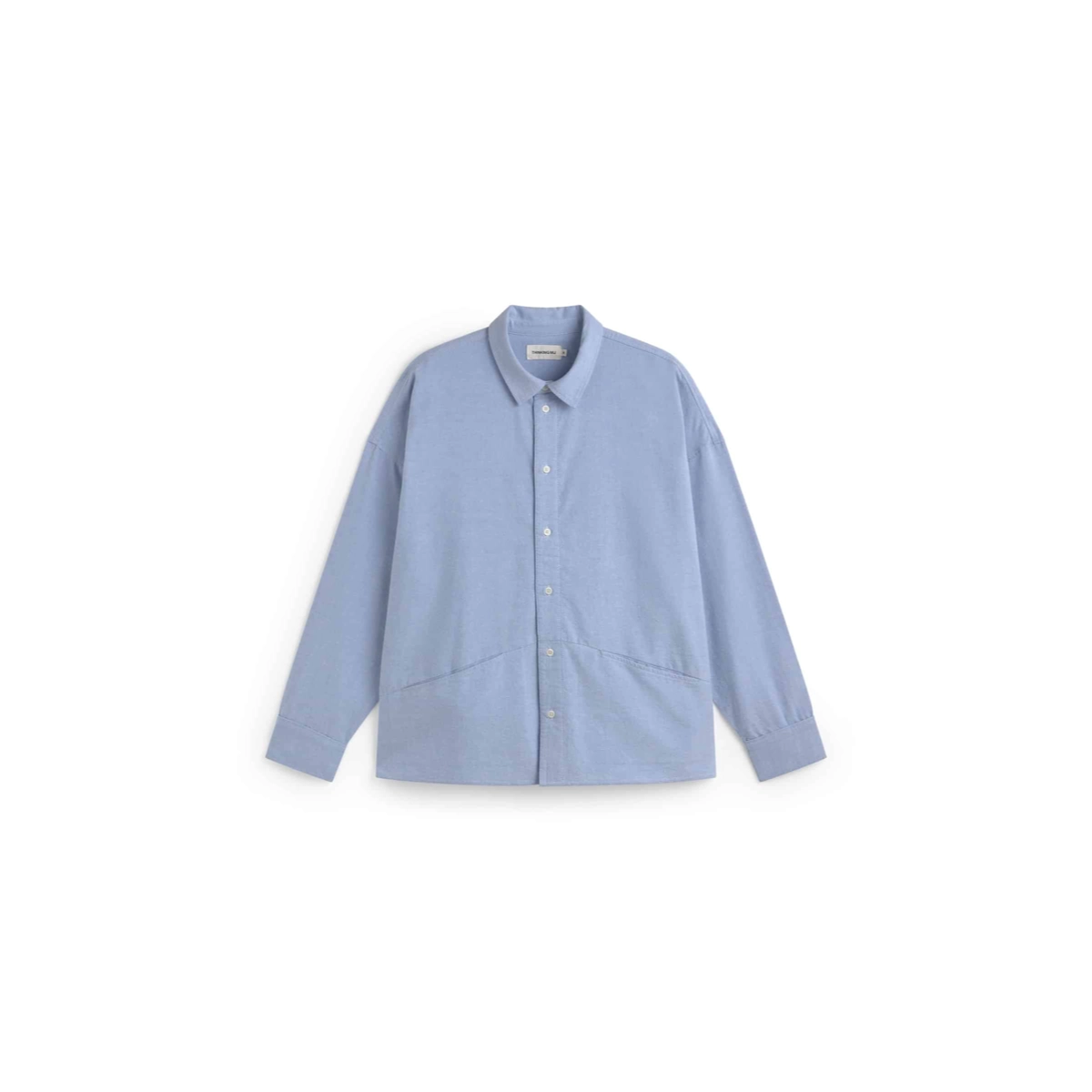Hemd, Langer Arm, Locker Schnitt, Kornblumenblau, Knopfleiste, Hemd, Hemdover-size?, Oversize Hemd, Stoffhemd, Blaues Shirt