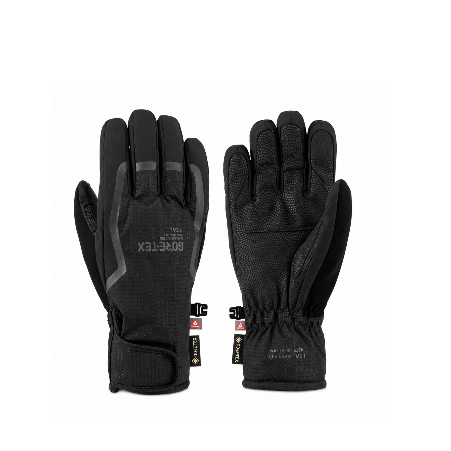 Helm Gore-Tex Glove Gants d'hiver, GORE-TEX, gants noirs, gants à doigts, gants imperméables, gants d'hiver, noir, GORE-TEX, imperméables, paume antidérapante