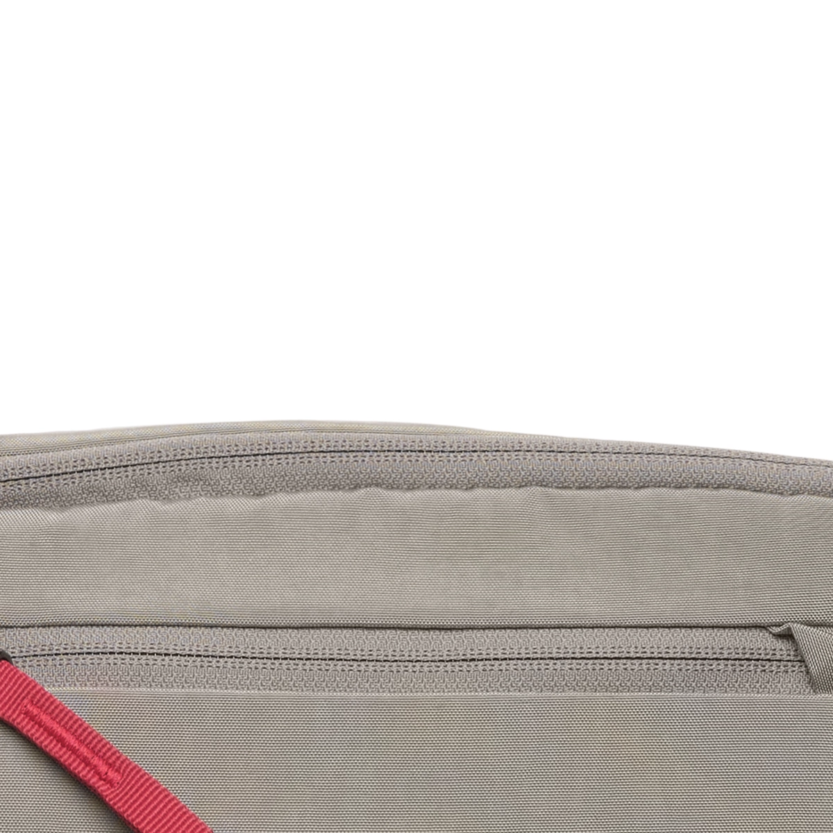 taška, reissverschluss, taillenband, stoff, beige