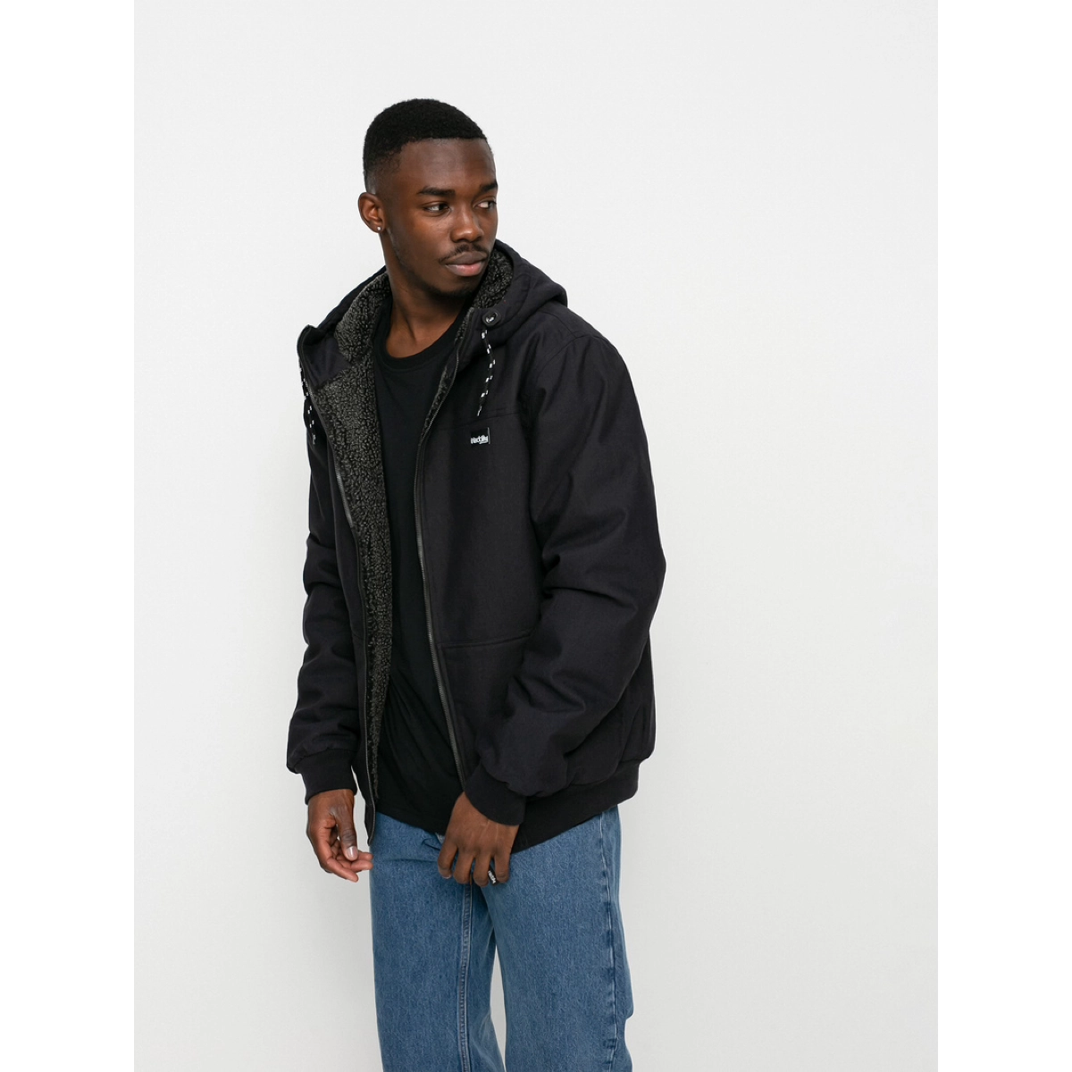 Dock36 Swing Jacket Sweat à capuche, veste, noir, polaire, vêtements d'extérieur
