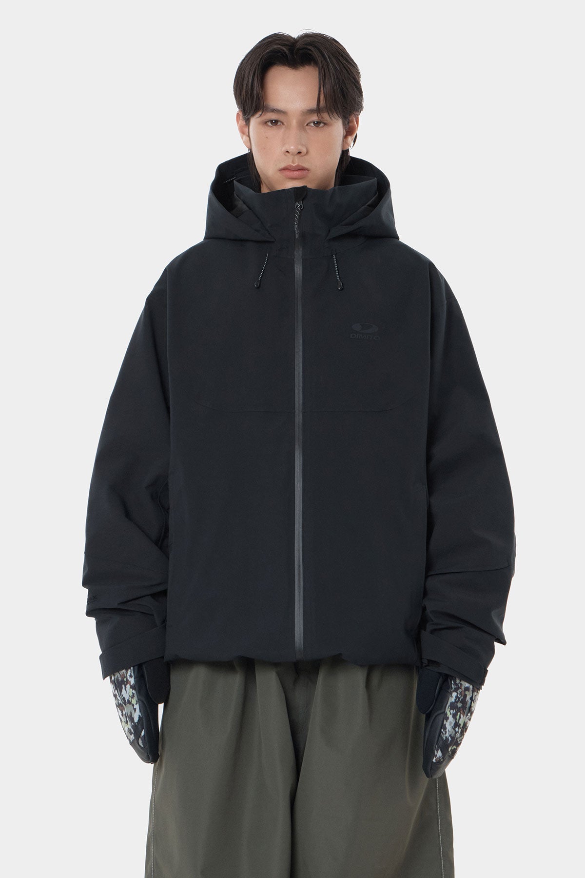 Veste imperméable, sweat à capuche, fermeture éclair sur le devant, capuche, veste pour temps froid