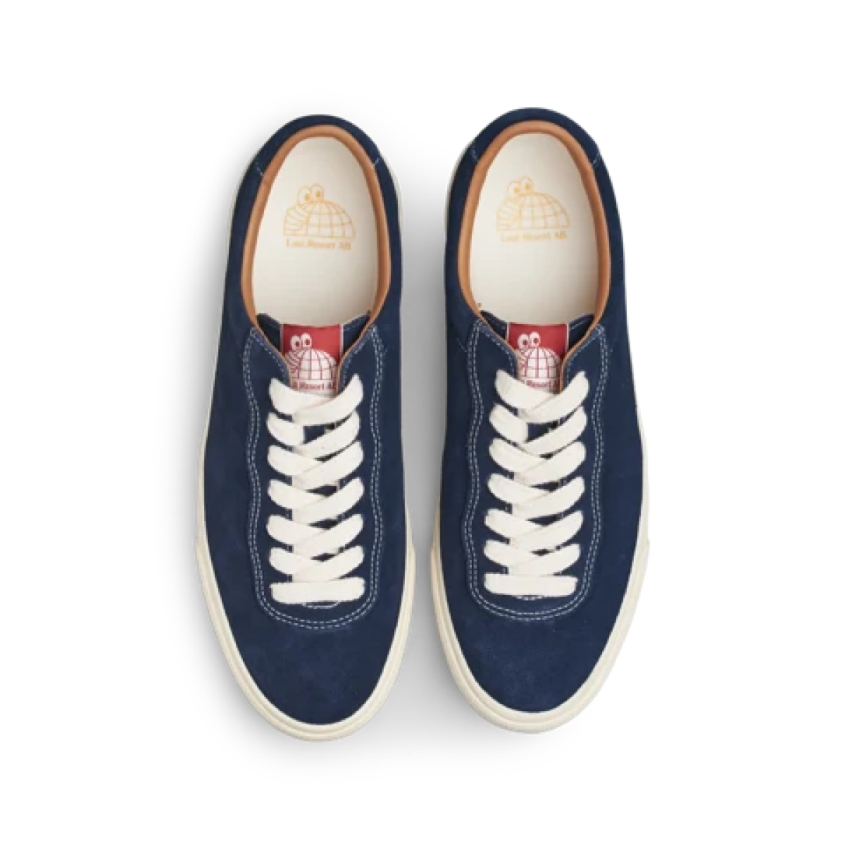 Baskets, toile, bleu, lacets blancs, coupe basse