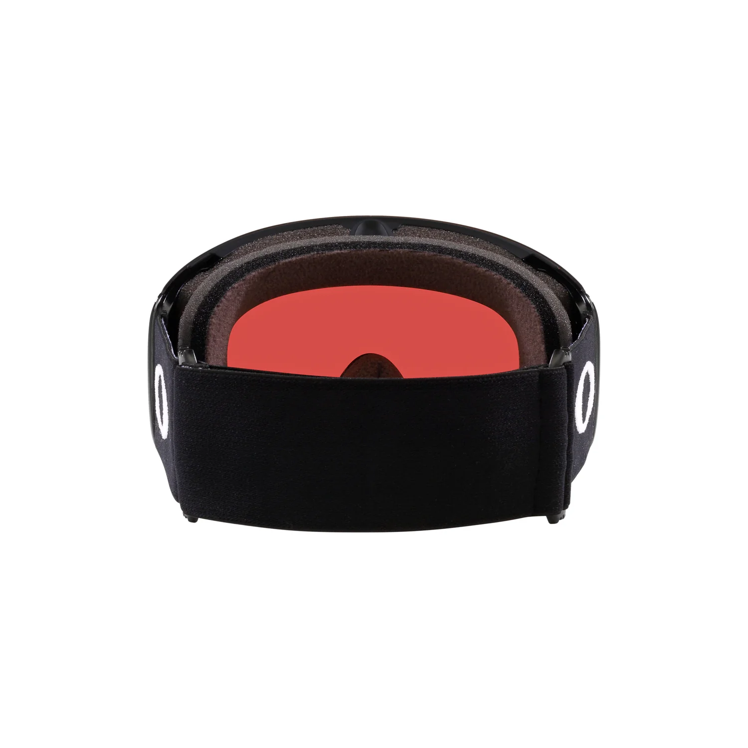 Lunettes de ski, verres rouges, monture noire, rembourrage en mousse