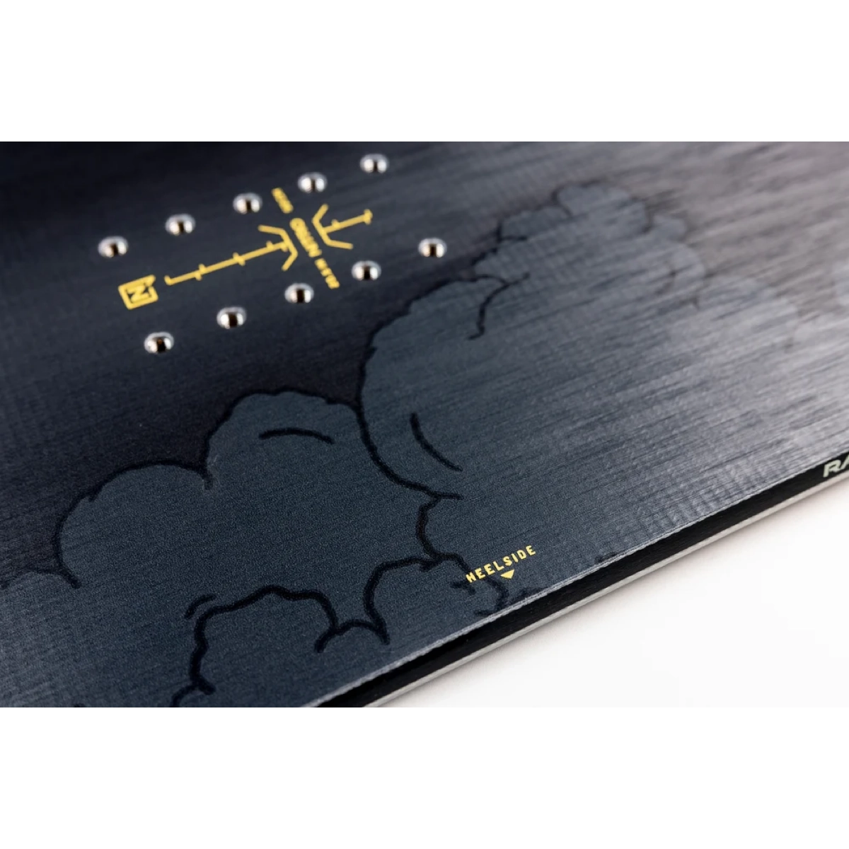 Optisym snowboard, snowboard design, cloud pattern, blue, graphic, laptop sleeve, Wolken-Design, blau, texturiertes Gewebe, Wheelside