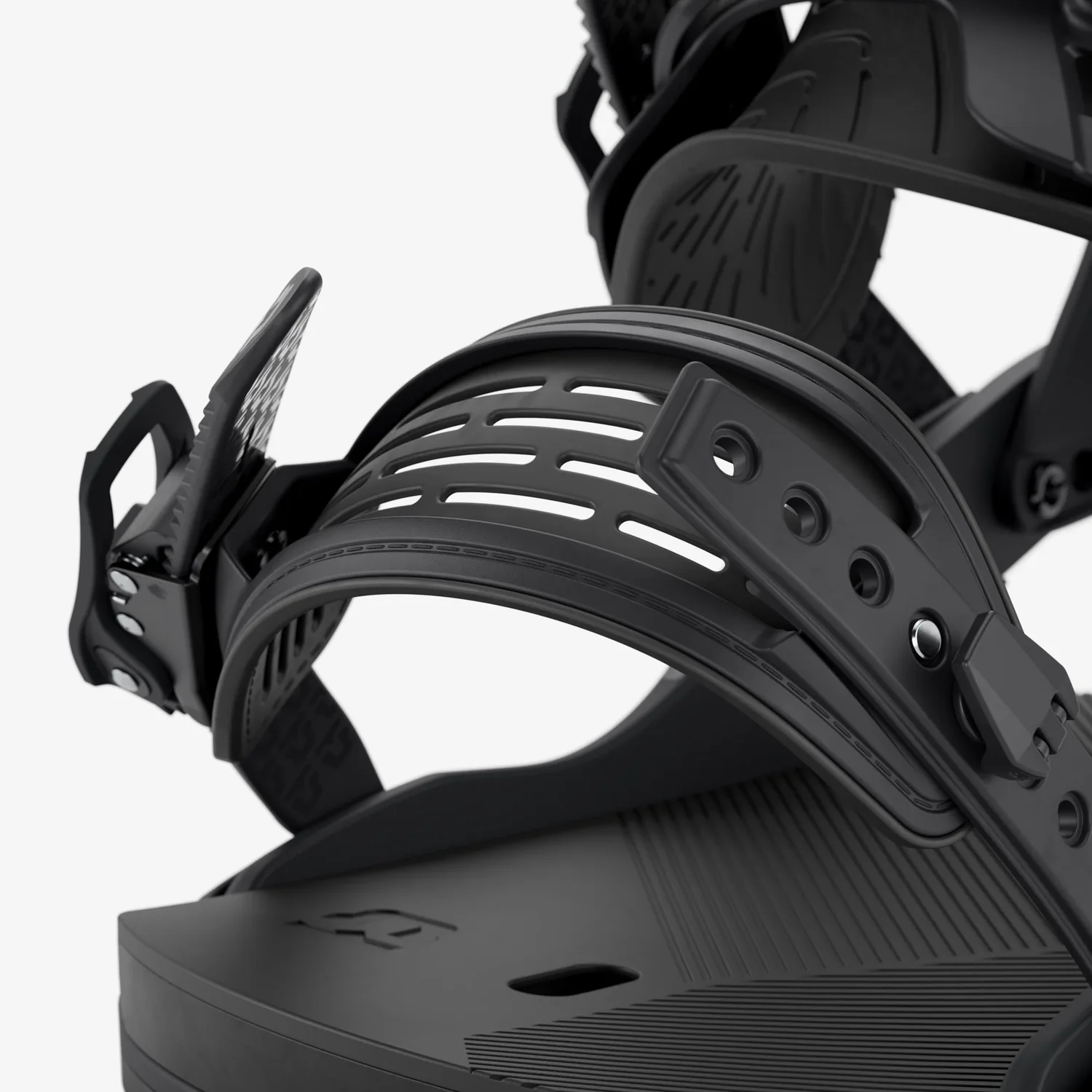 Force Team Snowboardbindung, schwarz, Kunststoff, verstellbarer Riemen, Ratschenverschluss