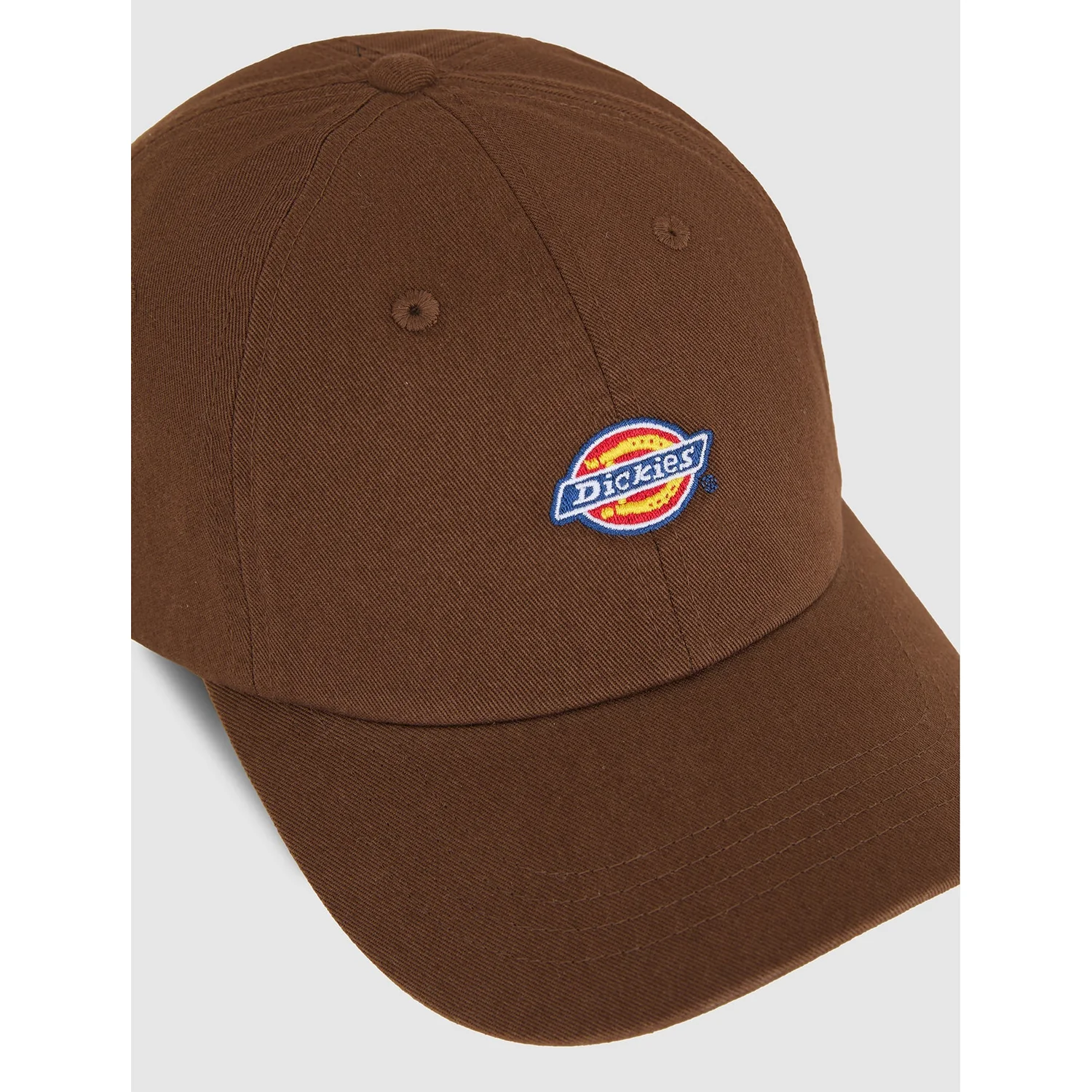Hardwick Baseballkappe, Braun, Gebogener Schirm, Baumwollstoff, Logo-Aufnäher