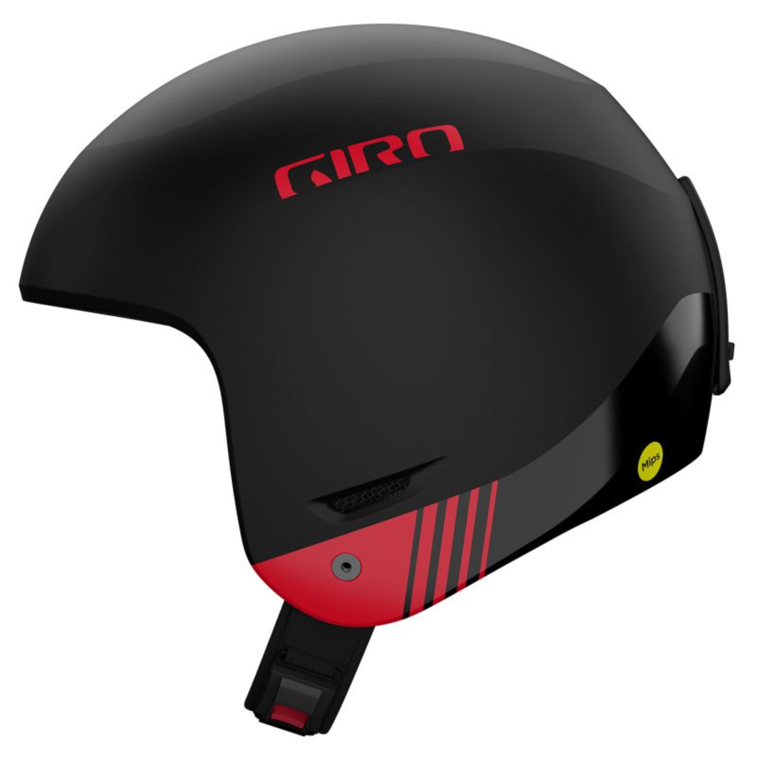 Casque de ski, ouvert, Mips, noir, détails rouges