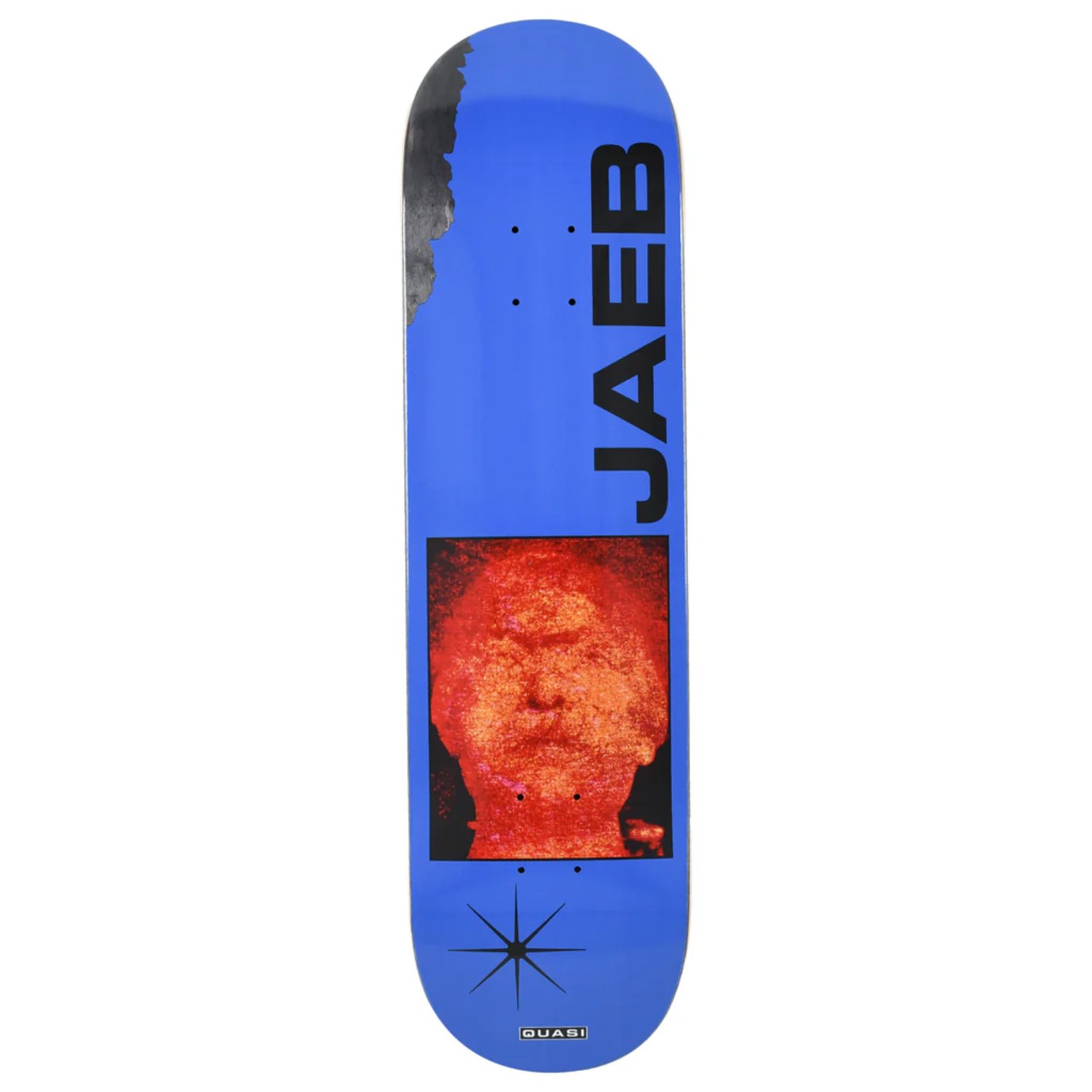 Skateboard, Deck, Blau, Grafik, Quasi