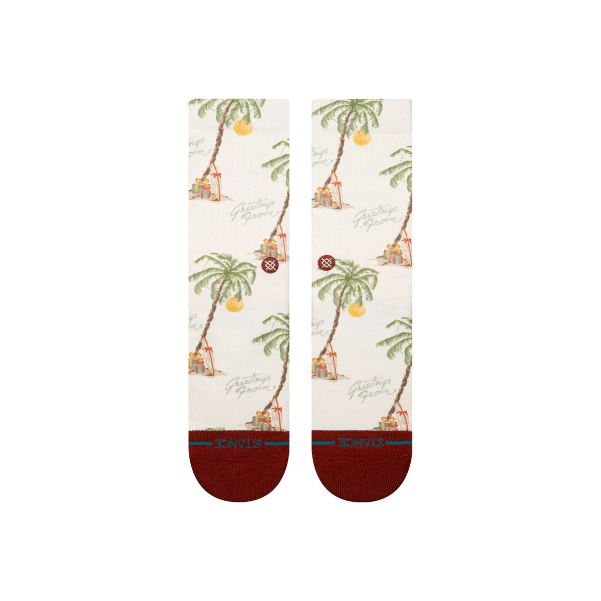 Chaussettes, palmiers, paire de chaussettes, Noël, motifs
