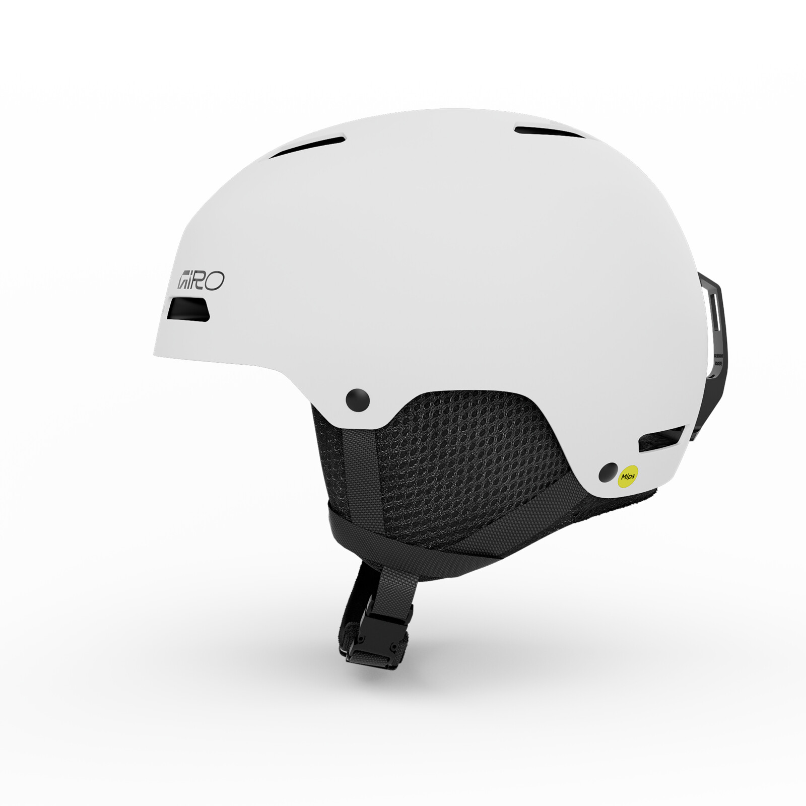 Crüe MIPS FS Casque de ski, casque de protection contre la neige, casque blanc, sangle réglable, aérations