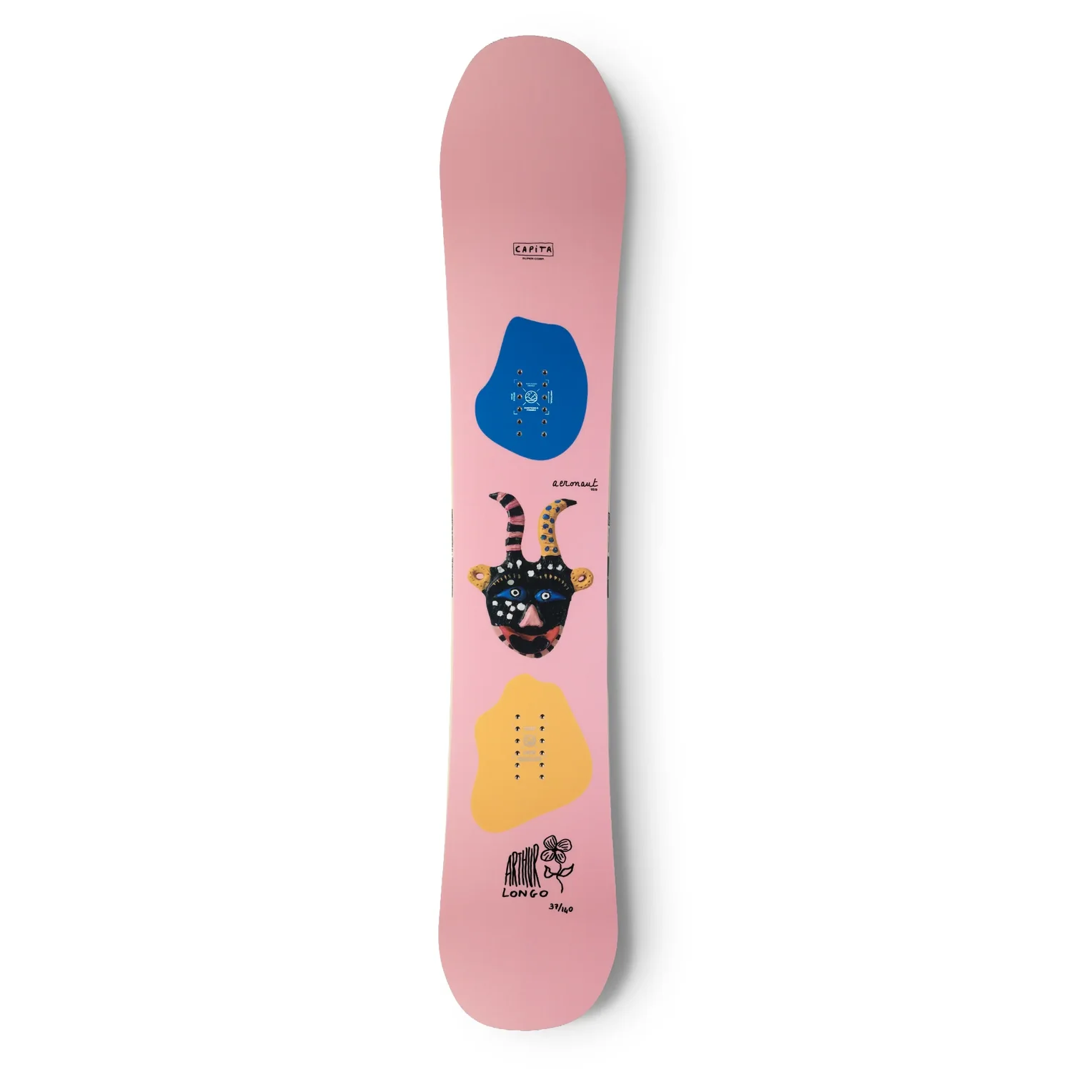Snowboard, Rosa, Grafikprint, Holzkern, All-Mountain