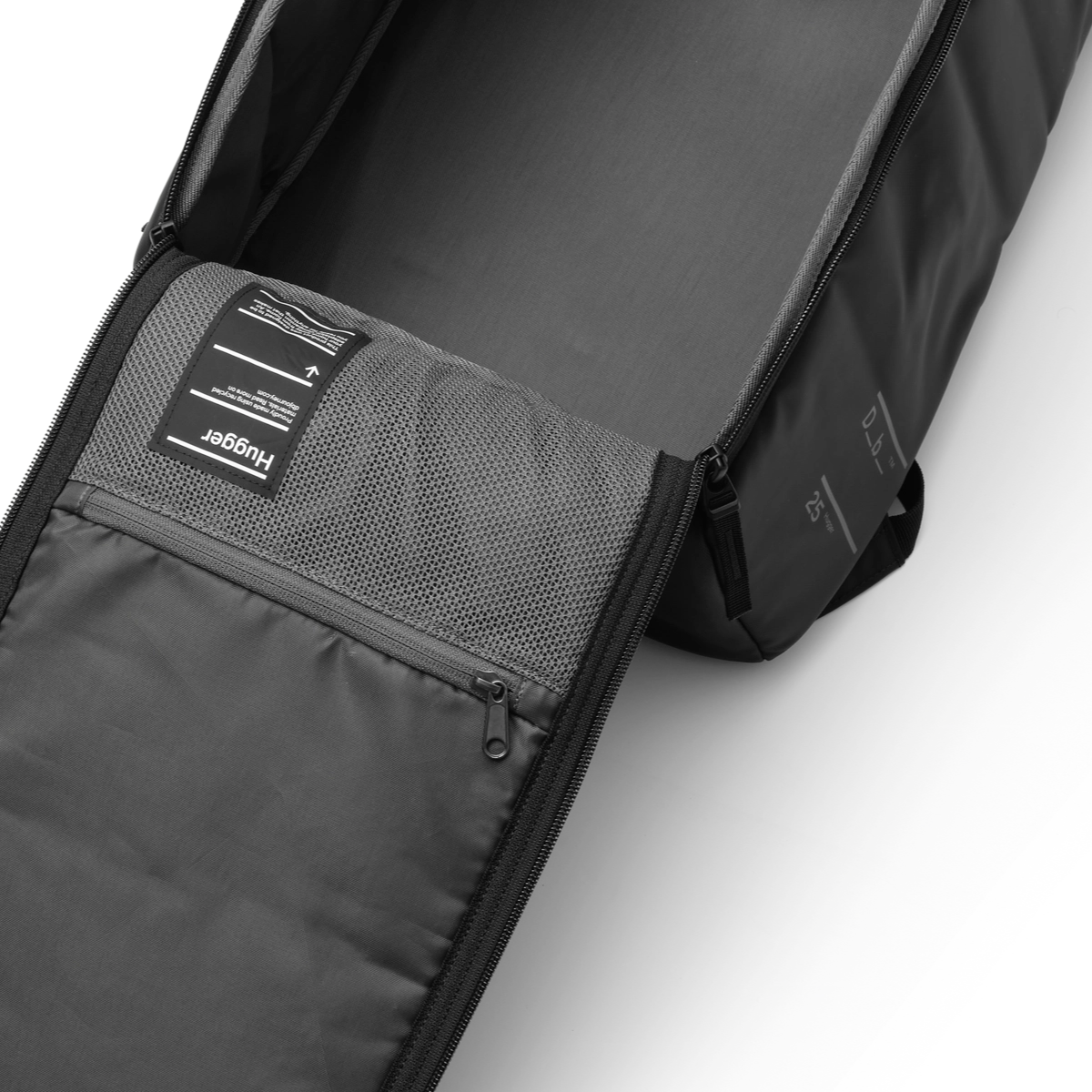Hugger Backpack 25L Rucksack, Rucksack-Innenfach, Mesh-Paneel, Reißverschluss, Hugger