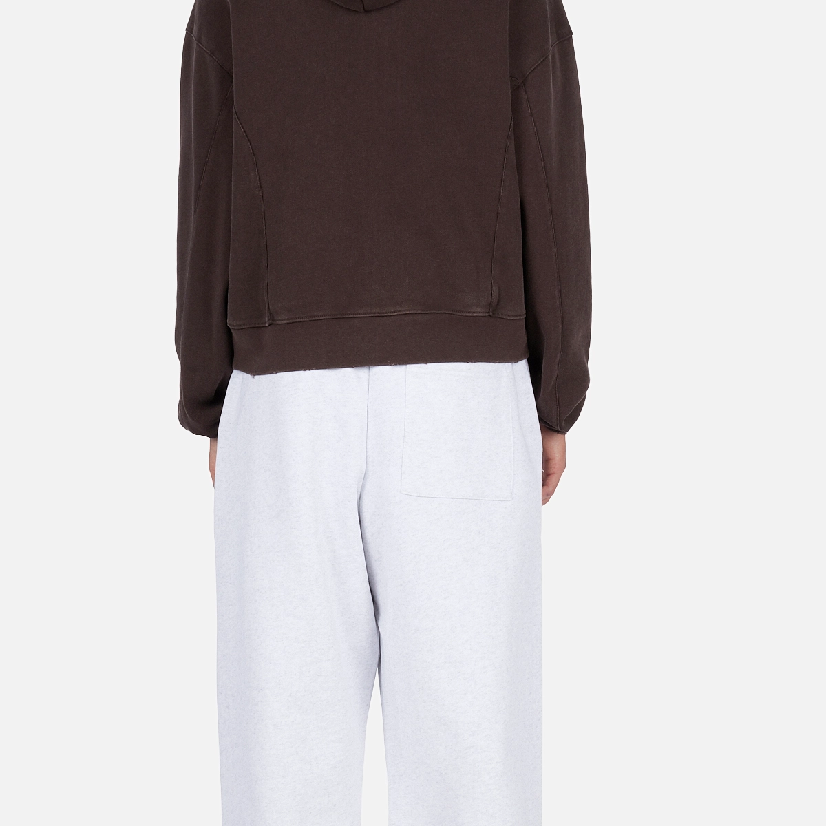 Hoodie, Cotton, Braun, Lange Ärmel, Brusttasche