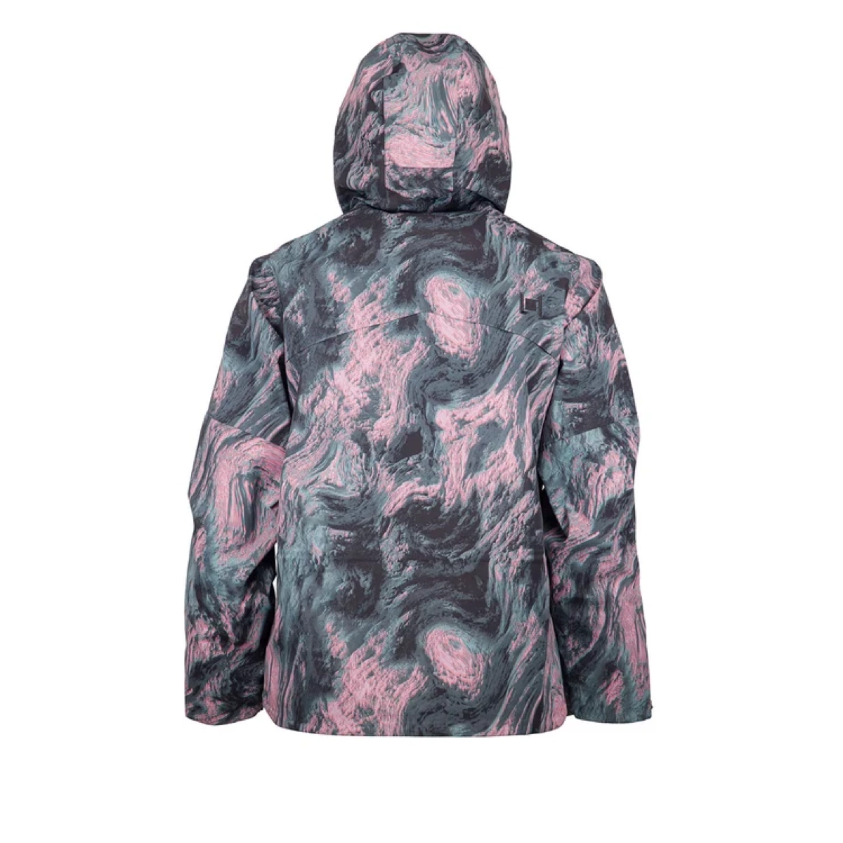 veste, coupe-vent, motif camouflage, touches de rose, capuche, veste, capuche, veste à capuche, motif camouflage, rose et gris