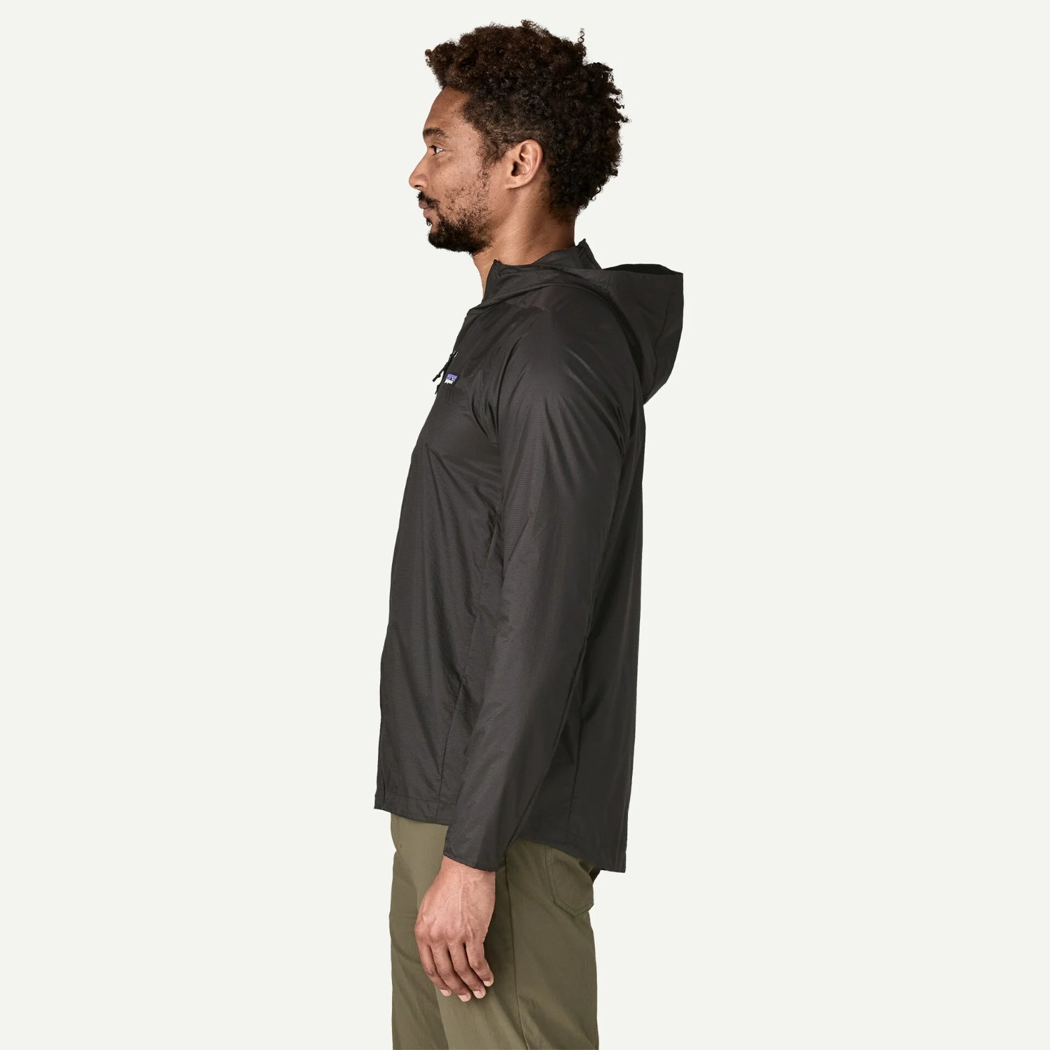 Hülle/Jacke, Windjacke, Hochgeschlossen, Kapuze, dunkle Farbe