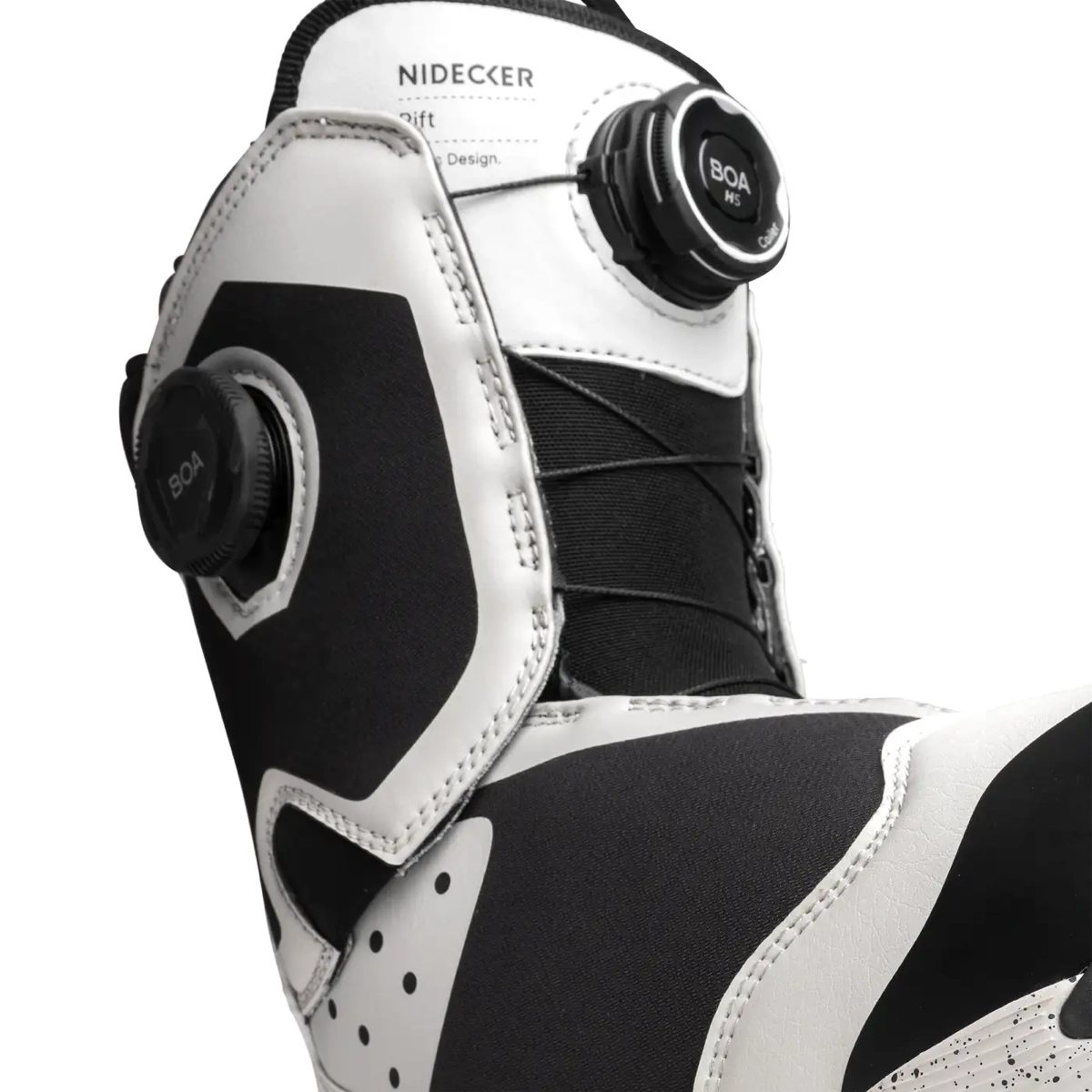 Rift Women Bottes, chaussures, chaussures de moto, bottes montant jusqu'aux genoux, bottes de moto, chaussures, chaussures à boucles, noir et blanc