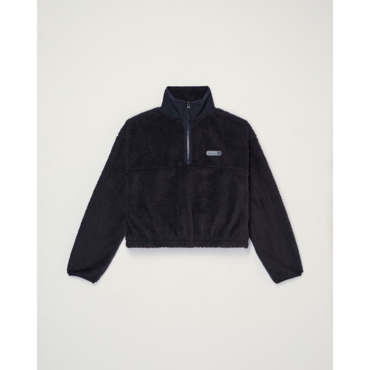 Classic Sherpa 1/4 Zip W Polaire, pull, demi-fermeture éclair, noir, matière douce