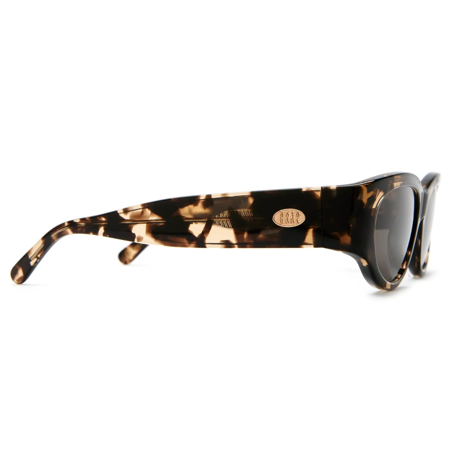 Sonnenbrille, Kunststoffgestell, Hornmuster, braun, getönte Gläser
