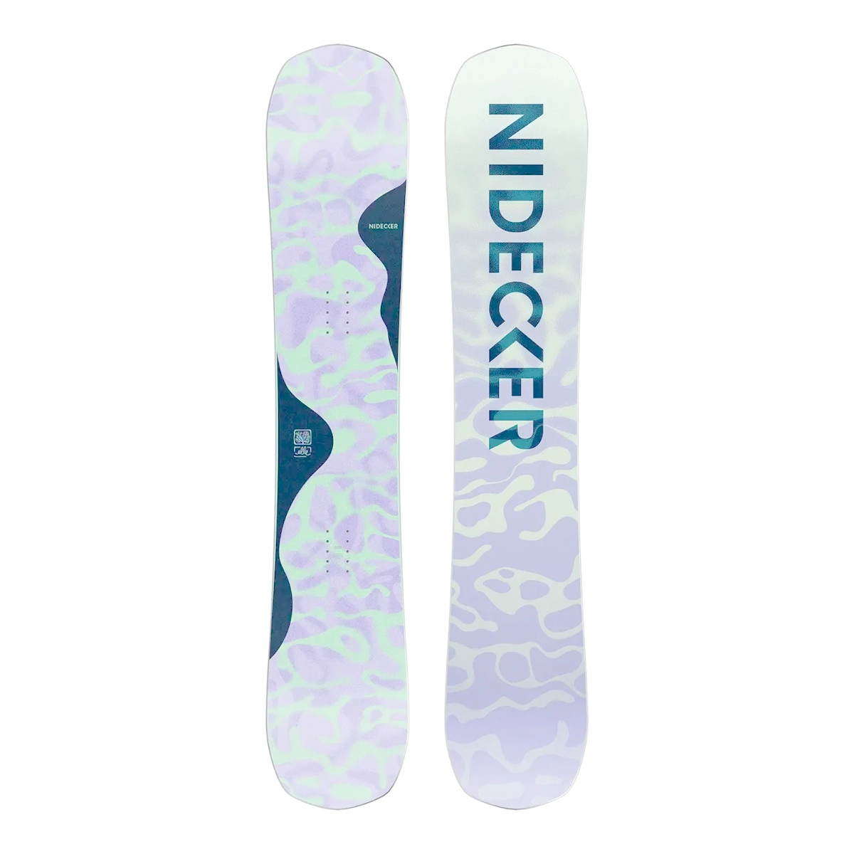 Elle Snowboard, twin tip, motif, dégradé de couleurs, marque non visible, snowboard, twin tip, motif camouflage, violet, Nidecker